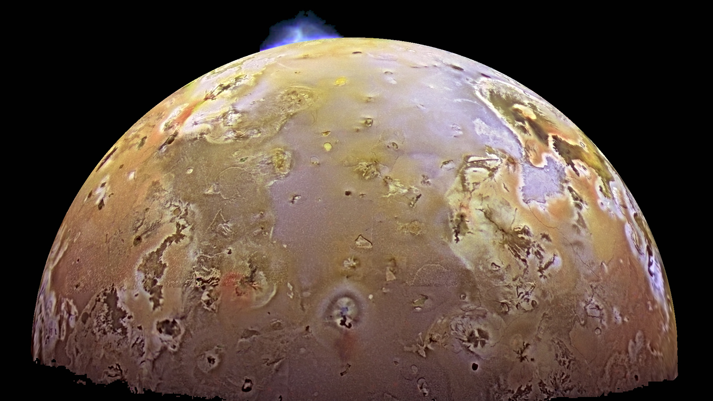 Lava and frost may form the mysterious lumps on Jupiter’s moon Io