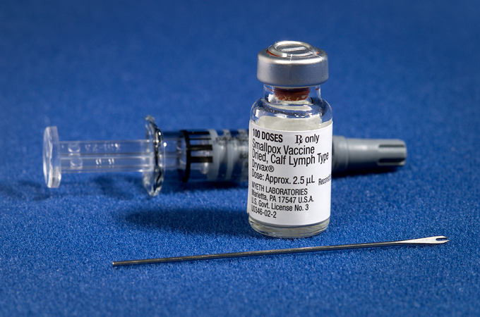 A vial of smallpox vaccine