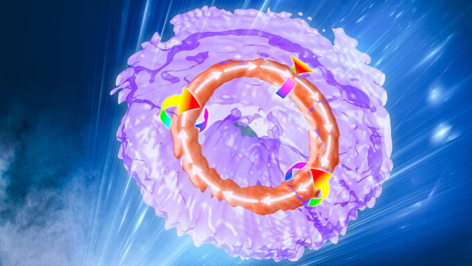 illustration of a vortex ring of light
