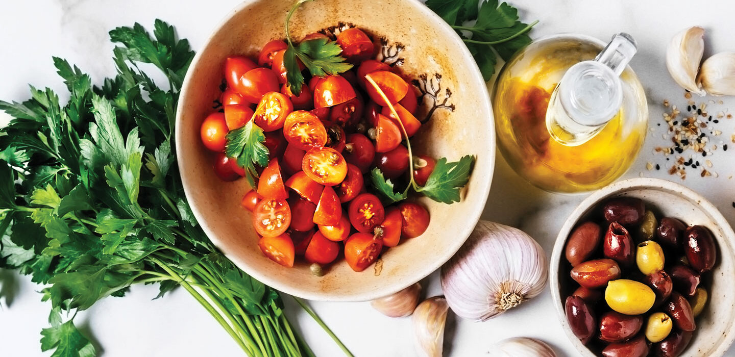 image of foods in the Mediterranean diet