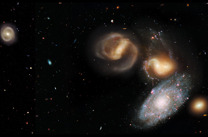 Hubble image of galaxies in Stephan’s Quintet