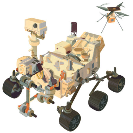 illustration of the Perseverance rover