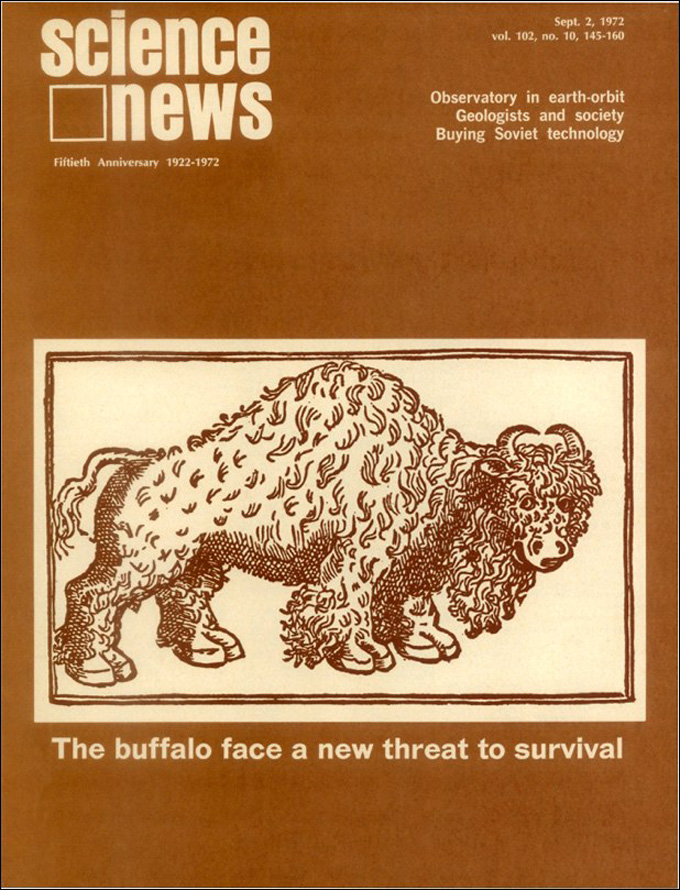 Cover of the September 2, 1972 issue of Science News