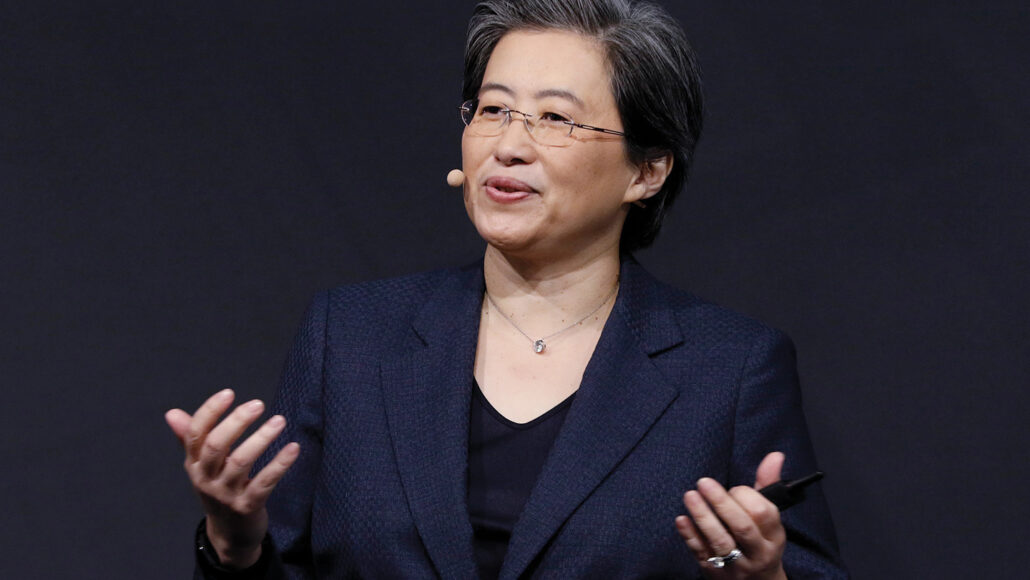 Photo of Lisa Su speaking at an event