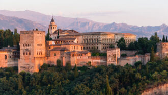 landscape photo of the Alhambra palace