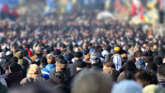 photo of a crowd of people in New York City