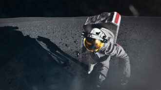 illustration of an astronaut on the moon