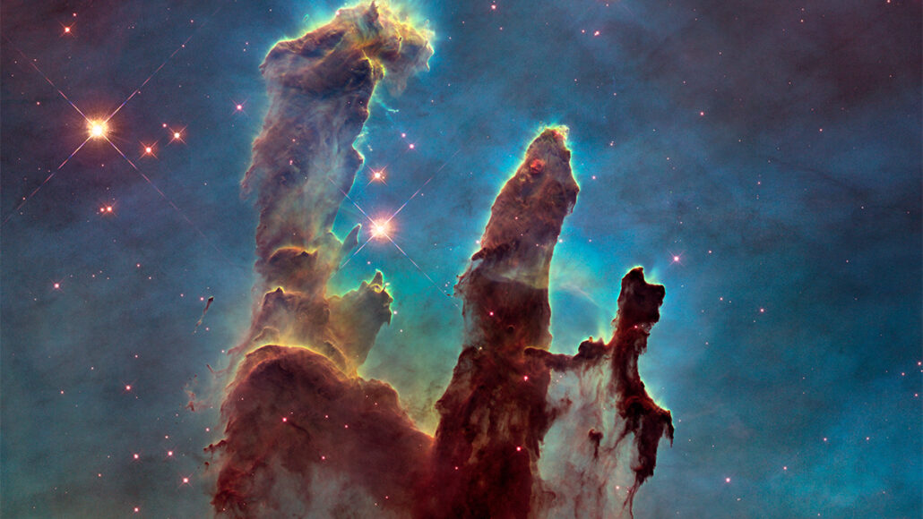 A photo of the Pillars of Creation