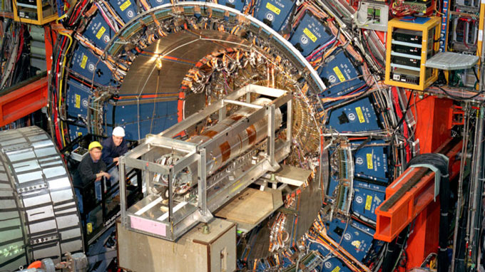 A photo of the Collider Detector at Fermilab