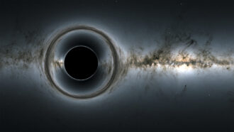 An illustration of a black hole.