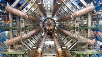 A photo from the ATLAS experiment at CERN's Large Hadron Collider.