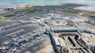 article essay about depression A wide shot photo of San Francisco International Airport with planes at several gates and runways visible in the distance.