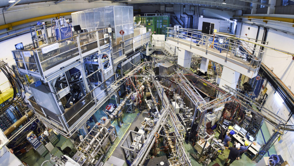 An overhead photo of the nuclear physics facility ISOLDE at CERN.