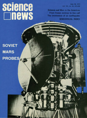 The cover of Science News from June 30, 1973.