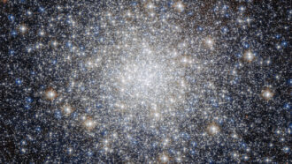 An image from the Hubble Space Telescope of globular star cluster M92.