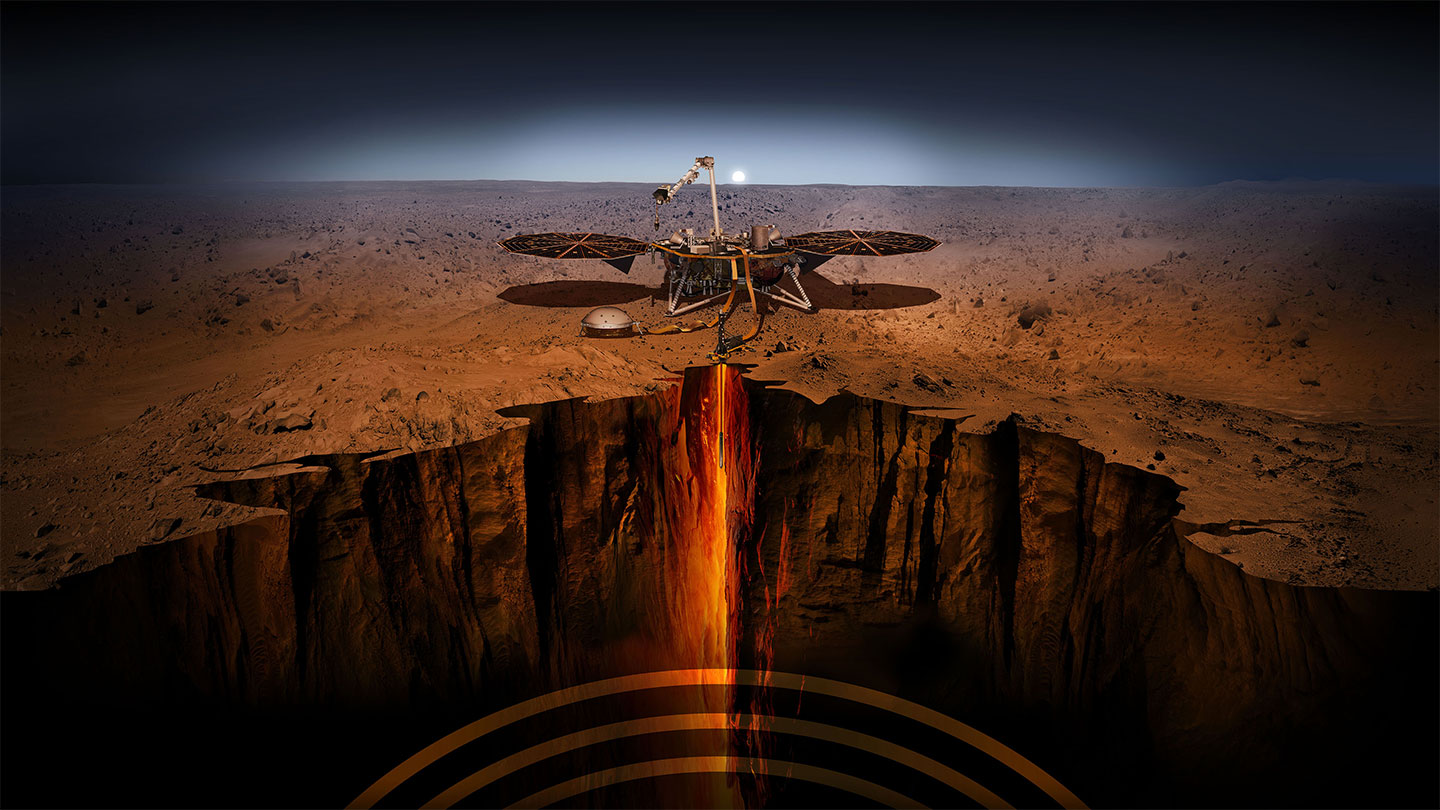 Marsquakes and meteorite hits show Mars has a dense liquid metal core