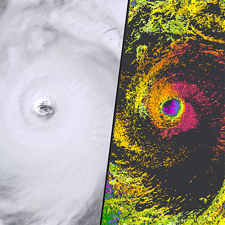 Peak wind speeds of some of the world’s strongest storms (2005’s Wilma shown) have, on average, increased during the past three decades, thanks to a warming trend in many of the ocean basins where such storms are spawned