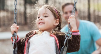 girl on swing