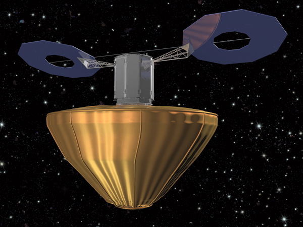 illustration of ARM mission with asteroid bagged