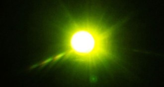 green laser light flash