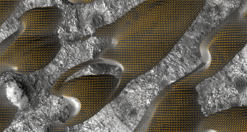 Nili Patera dune fields on Mars