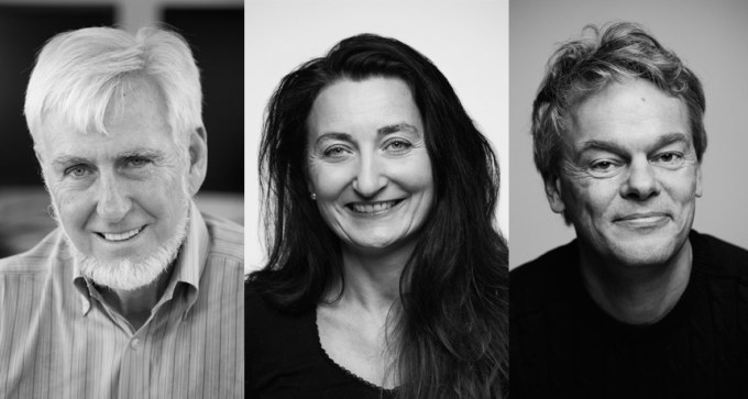 ohn O'Keefe (left), May-Britt Moser (center) and Edvard Moser (right)