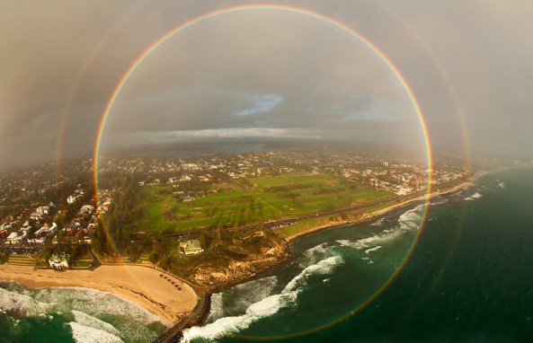 a full-circle rainbow