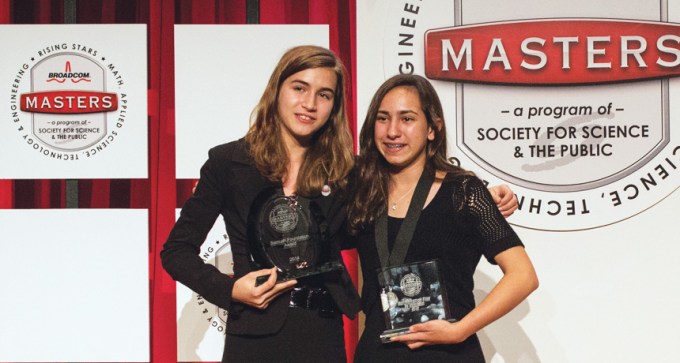 Broadcom MASTERS winners Holly Jackson and Sahar Khashayar
