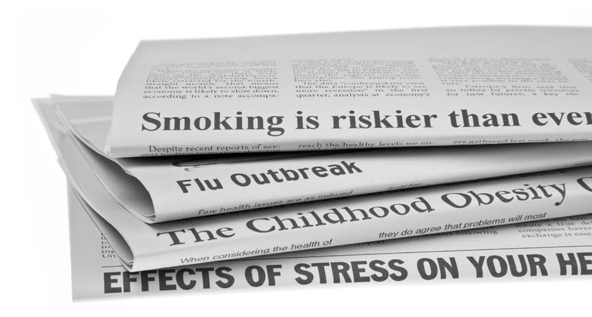 newspapers with health headlines