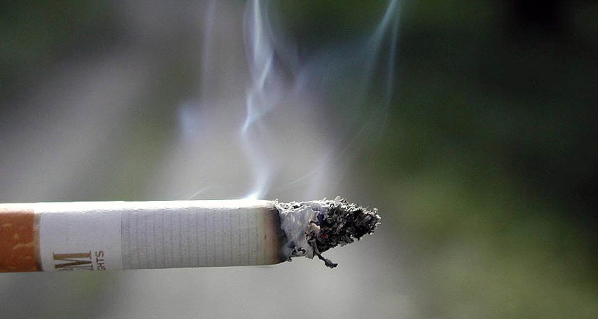 smoldering cigarette