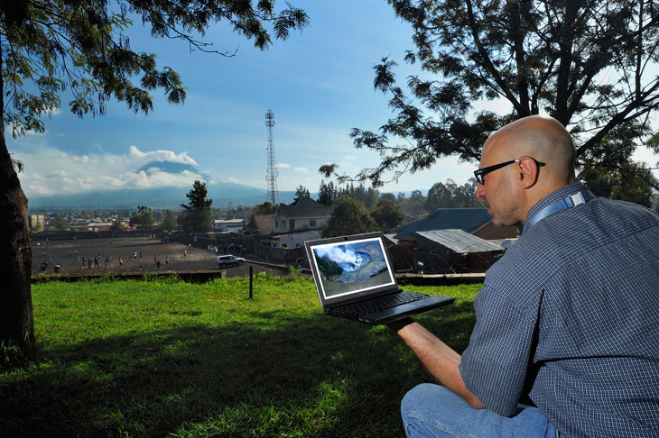 Dario Tedesco at Mount Nyiragongo