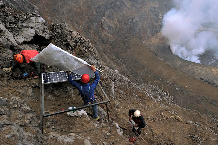 researchers at Mount Nyiragongo