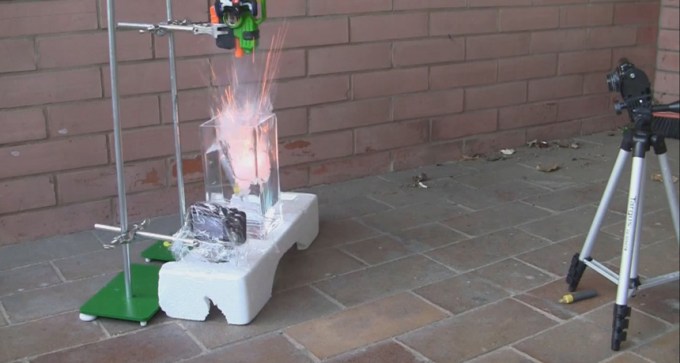 camera filming experimental setup