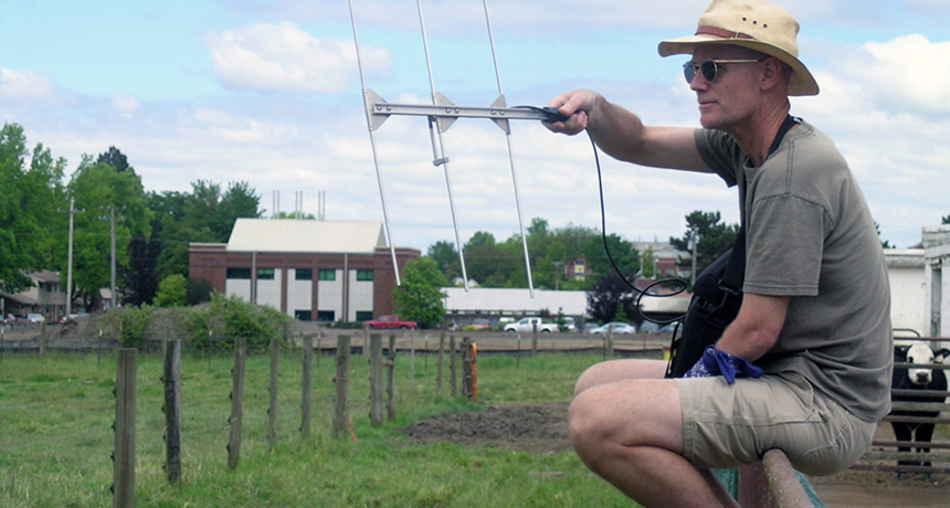 Doug Warrick with drone