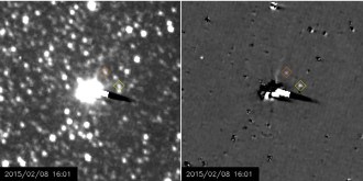 Nix and Hydra orbiting Pluto