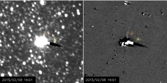 Nix and Hydra orbiting Pluto