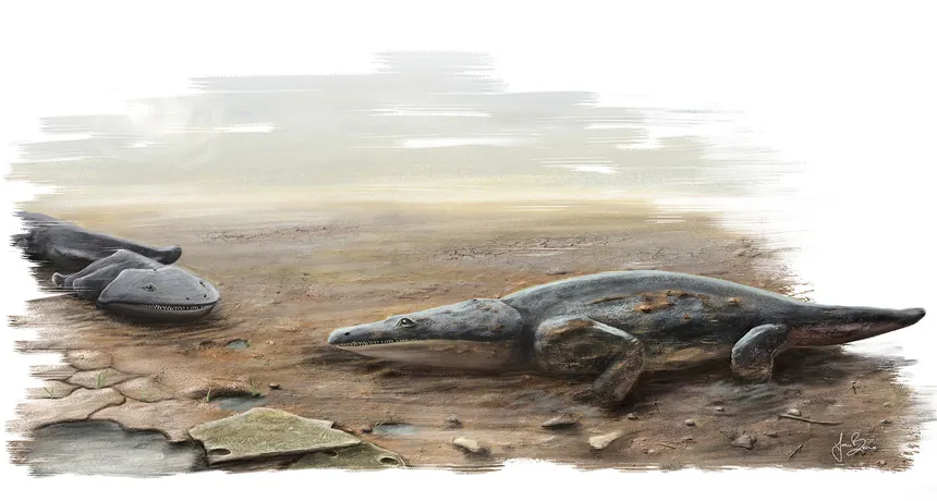 Illustration of Metoposaurus algarvensis