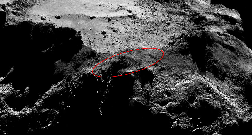 possible Philae landing area