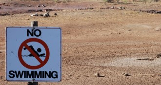 dried up swimming hole in Australia