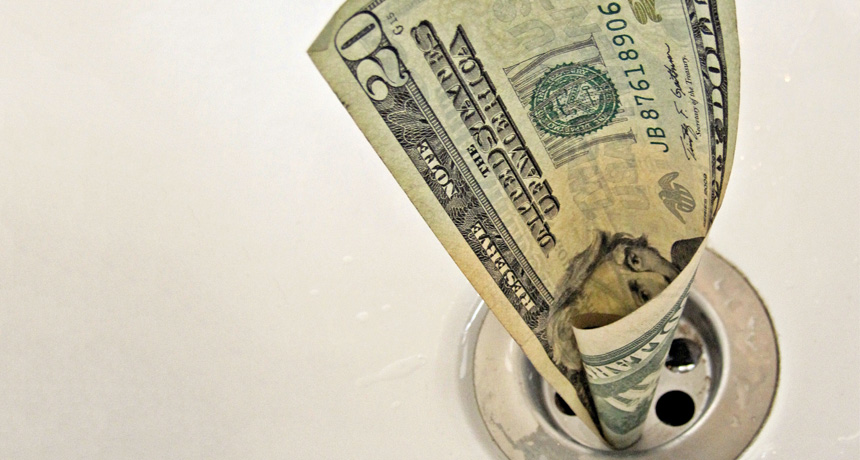 Money from sewage illustrated