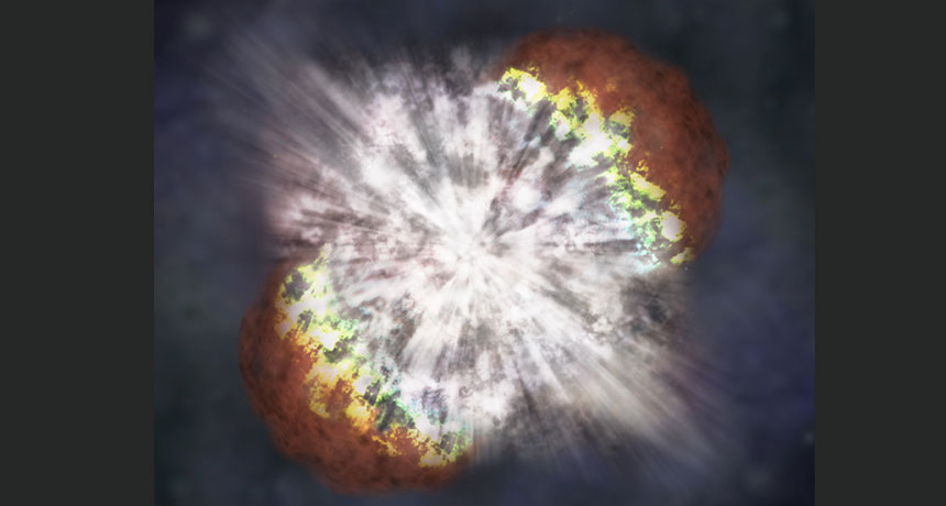 illustration of stellar explosion