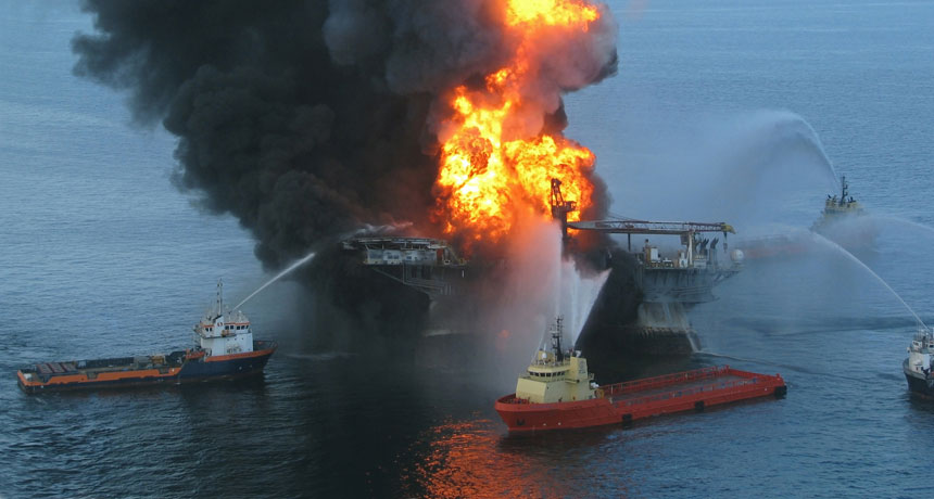 Exploding Oil Rig