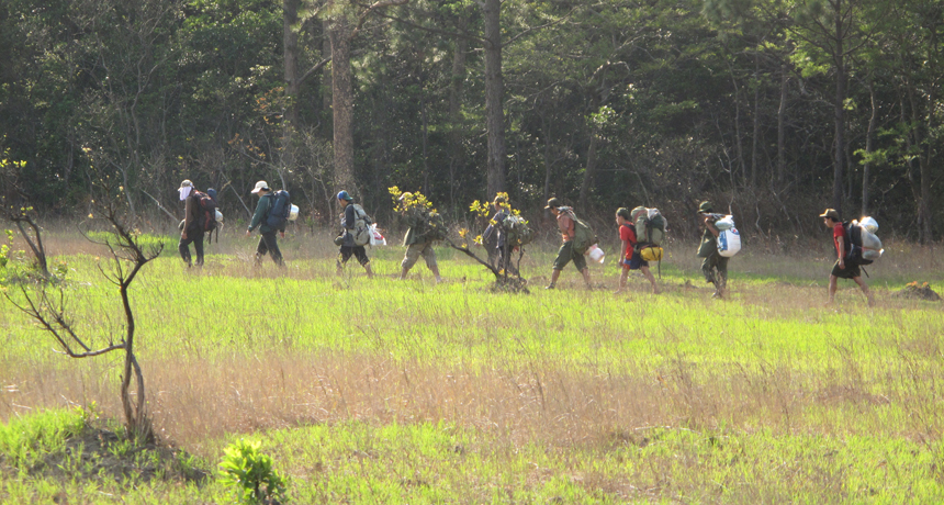 Trekking through Laos
