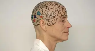 Nancy Kanwisher’s newly shaved head