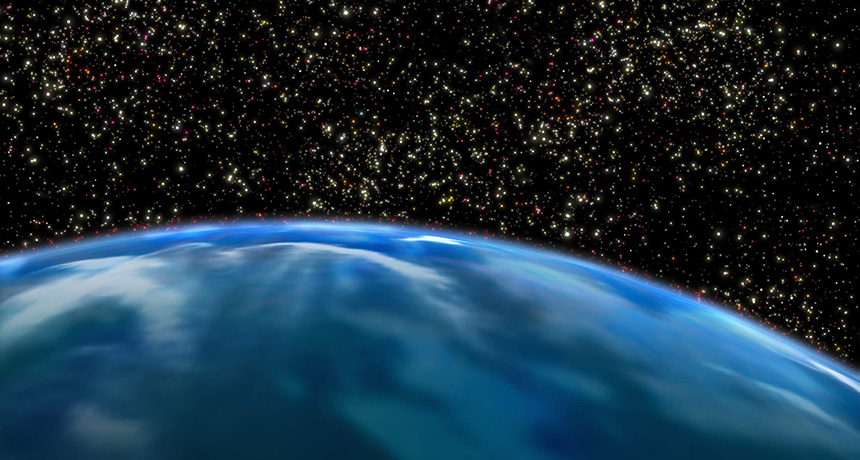 neighborhood of stars packed tightly together (illustrated)