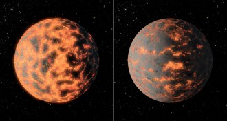 Illustration of exoplanet 55 Cancri e