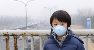 young child in polluted Beijing