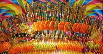 display of lollipops