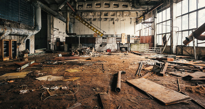 abandoned factory in Chernobyl