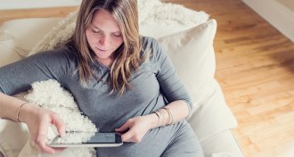 women researching eating placenta